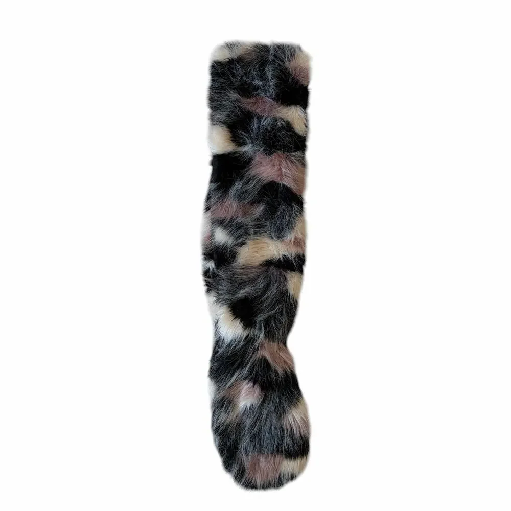 Sole Society Faux Fur Collar Scarf Shawl Wrap Plush Thick Neck Warmer Multicolor